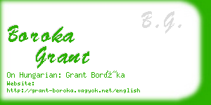 boroka grant business card